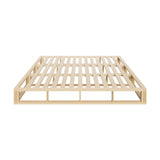 NNEED Wooden Bed Frame King Size Cage-like Base