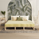 NNEED Wooden Bed Frame King Size Cage-like Base