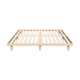 NNEED Bed Frame Double Size Bed Base Solid Wood Slats