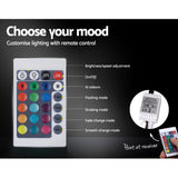 NNEDSZ Artiss Bed Frame Double Size LED Gas Lift White LUMI