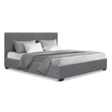NNEDSZ Artiss Bed Frame Double Size Gas Lift Grey NINO