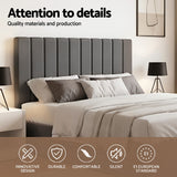 Artiss King Bed Frame with Storage Grey Velvet Headboard Gas Lift Platform Base