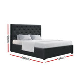 NNEDSZ Artiss Bed Frame Double Size Gas Lift Charcoal VILA