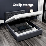 NNEDSZ Artiss Bed Frame Double Size Gas Lift Charcoal VILA