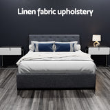 NNEDSZ Artiss Bed Frame Double Size Gas Lift Charcoal VILA