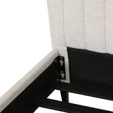 NNEDSZ Bed Frame King Size Beige AMMY