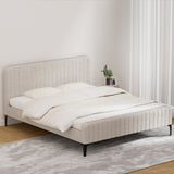 NNEDSZ Bed Frame King Size Beige AMMY