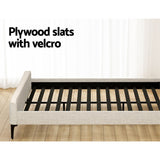 NNEDSZ Bed Frame King Size Beige AMMY