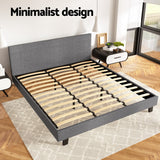 NNEDSZ Artiss Bed Frame King Size Grey NEO