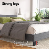 NNEDSZ Artiss Bed Frame King Size Grey NEO