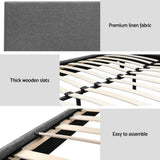 NNEDSZ Artiss Bed Frame King Size Grey NEO