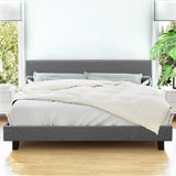 NNEDSZ Artiss Bed Frame King Size Grey NEO