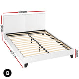 NNEDSZ Artiss Bed Frame Queen Size White NEO