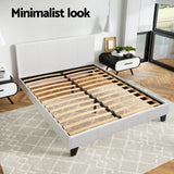 NNEDSZ Artiss Bed Frame Queen Size White NEO