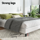NNEDSZ Artiss Bed Frame Queen Size White NEO