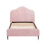 NNEDSZ Artiss Bed Frame King Single Size Velvet Pink OLAN