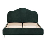 NNEDSZ Artiss Bed Frame Queen Size Velvet Dark Green OLAN