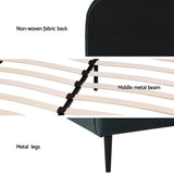 NNEDSZ Artiss Bed Frame Queen Size Velvet Dark Green OLAN