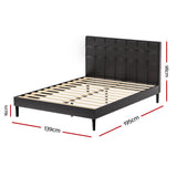 NNEDSZ Bed Frame Double Size LED Black RAVI