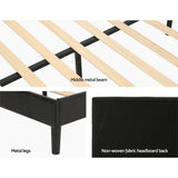 NNEDSZ Bed Frame Double Size LED Black RAVI