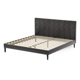 NNEDSZ Artiss Bed Frame King Size LED Black RAVI