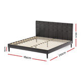 NNEDSZ Artiss Bed Frame King Size LED Black RAVI