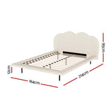 NNEDSZ Artiss Bed Frame Queen Size Boucle Beige SASA