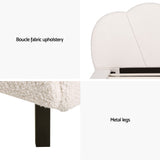 NNEDSZ Artiss Bed Frame Queen Size Boucle Beige SASA