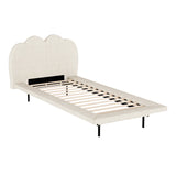NNEDSZ Artiss Bed Frame Single Size Boucle Beige SASA