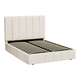 NNEDSZ Bed Frame Queen Size Beige TETTE