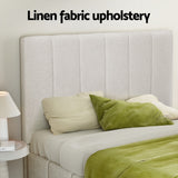 NNEDSZ Bed Frame Queen Size Beige TETTE