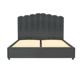 NNEDSZ Artiss Bed Frame Double Size Velvet Grey FION