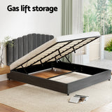 NNEDSZ Artiss Bed Frame King Size Velvet Grey FION