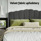 NNEDSZ Artiss Bed Frame Queen Size Velvet Grey FION
