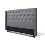 NNEDSZ Artiss Bed Head Headboard King Size Fabric - LUCA Grey