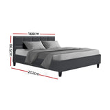 NNEDSZ Artiss Bed Frame Double Size Charcoal TINO