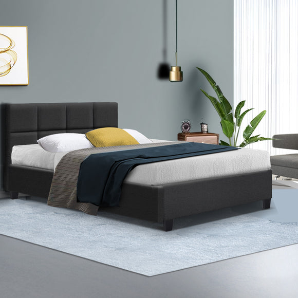 NNEDSZ Artiss Bed Frame Double Size Charcoal TINO