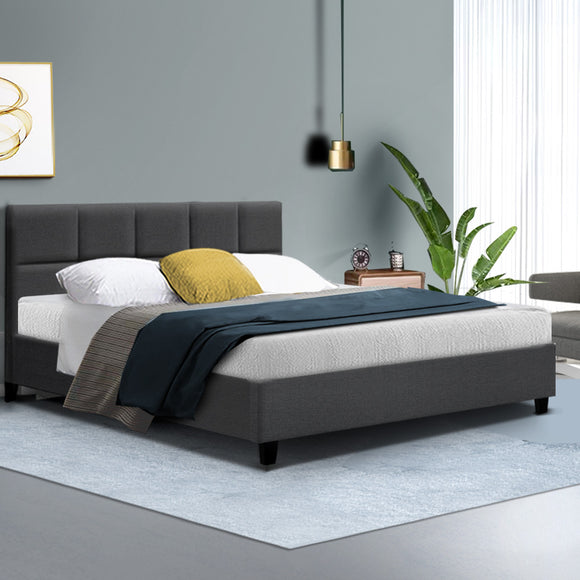 NNEDSZ Artiss Bed Frame Queen Size Charcoal TINO