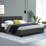 NNEDSZ Artiss Bed Frame Queen Size Charcoal TINO