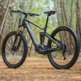 NNEMB Titan 9+ Electric Dual Suspension Mid Drive Mountain Bike eMTB, Medium Frame, Dark Grey