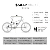 NNEMB Titan 9+ Electric Dual Suspension Mid Drive Mountain Bike eMTB, Medium Frame, Dark Grey