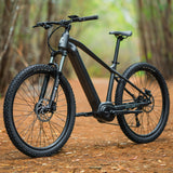 NNEMB Cyclone 7+ Electric Mountain Bike Mid-Drive Hardtail eMTB, Medium Frame Dark Grey