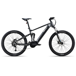NNEMB Titan 9+ Electric Mid Drive Dual Suspension Mountain Bike eMTB, Large Frame, Dark Grey