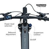 NNEMB Cyclone 7+ Electric Mountain Bike Hardtail Mid-Drive eMTB, Large Frame Dark Grey