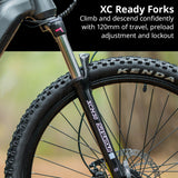 NNEMB Cyclone 7+ Electric Mountain Bike Hardtail Mid-Drive eMTB, Large Frame Dark Grey
