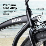 NNEMB Electric Fat Tyre Cruiser Bike, eBike with Throttle, Matte Black