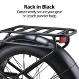 NNEMB Electric Fat Tyre Cruiser Bike, eBike with Throttle, Matte Black