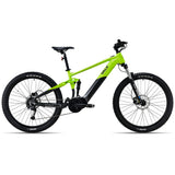 NNEMB Titan 9+ Electric Mid Drive Dual Suspension Mountain eMTB Bike, Large Frame Black/Lime