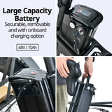 NNEMB Electric Fat Tyre Tricycle, 500W, Throttle, Hydraulic Disc Brakes, Alloy Frame, Suspension, Black