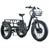 NNEMB Electric Fat Tyre Tricycle, 500W, Throttle, Hydraulic Disc Brakes, Alloy Frame, Suspension, Black